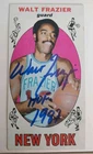 WALT FRAZIER NEW YORK KNICKS AUTOGRAPH INSCRPTION 1969-70 TOPPS TALL No.98