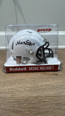 Nick Singleton Signed Mini Helmet Penn State Nittany Lions Fanatics COA 