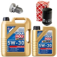 MotoröL Filter Set 5W-30 Liqui Moly 6 Liter + Schraube FüR VW Transporter VI 2.0