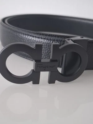 Salvatore Ferragamo Belt Mens Black With Black Buckle