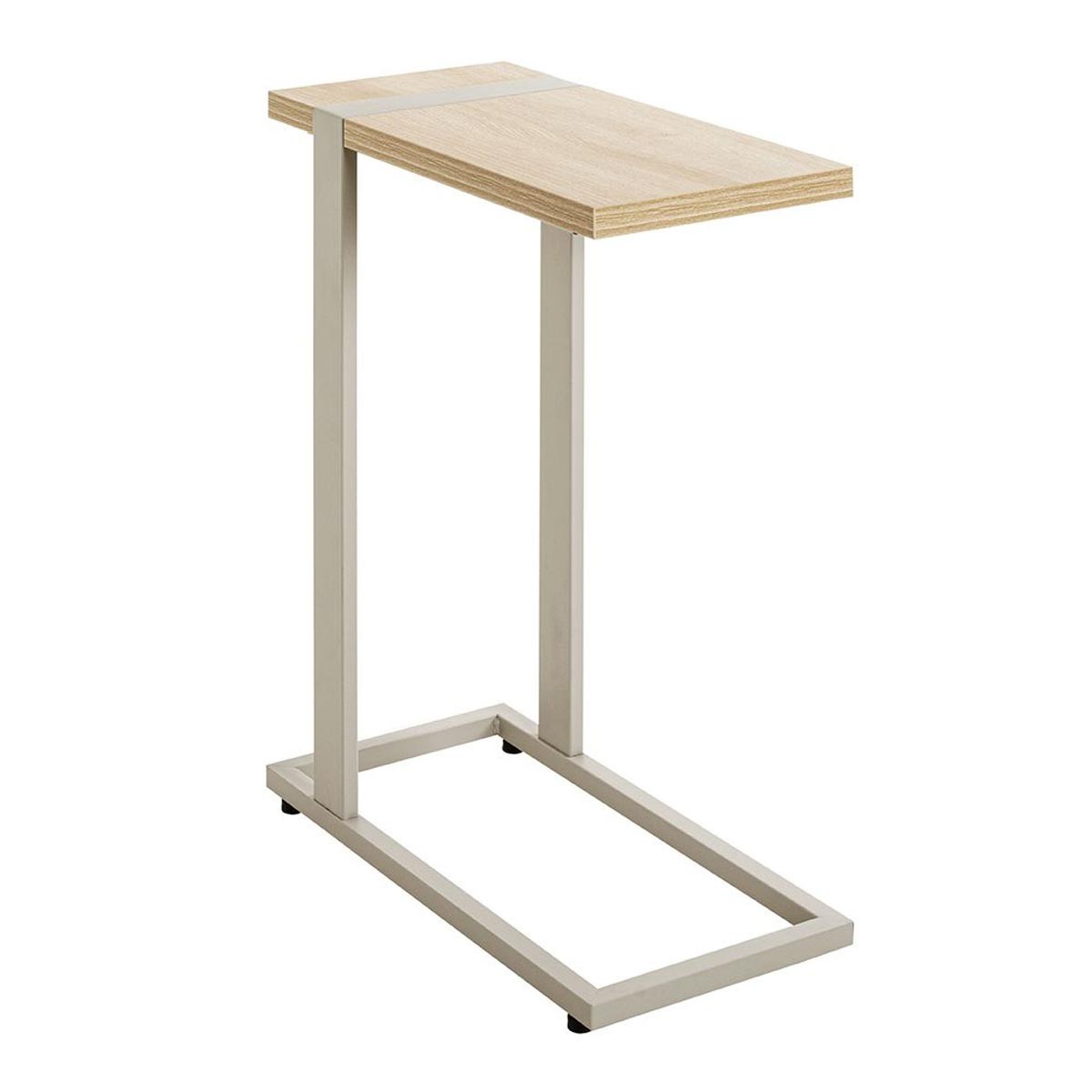 Table d'appoint Evy style design épuré en bois naturel et gris