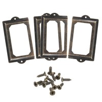 Metall Etikettenhalter 124X70Mm 4 StüCk Namenskartenrahmen Bronze