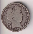 1900 BARBER HALF DOLLAR 90% SILVER US MINT .50¢ UNITED STATES OF AMERICA