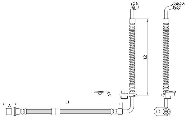 Metzger Bremsschlauch 4110878 FüR Mazda, Vorderachse Rechts-image