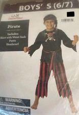 PIRATE Dress Up Costume Halloween Sz 6/7 Small New 