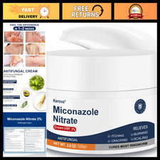 Antifungal Cream for Jock Itch, Athlete's Foot  Ringworm - 2 Miconazole, 3.5oz