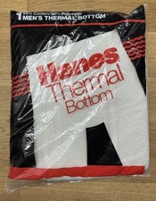 Vintage 1987 Hanes Men's Thermal Bottom Waffle Base Layer Sz Large NEW Old Stock