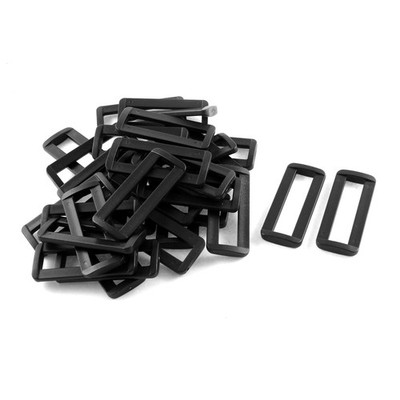 30pcs Black Plastic Slide Bar Buckles for 2'' Fabric Shoulder Strap