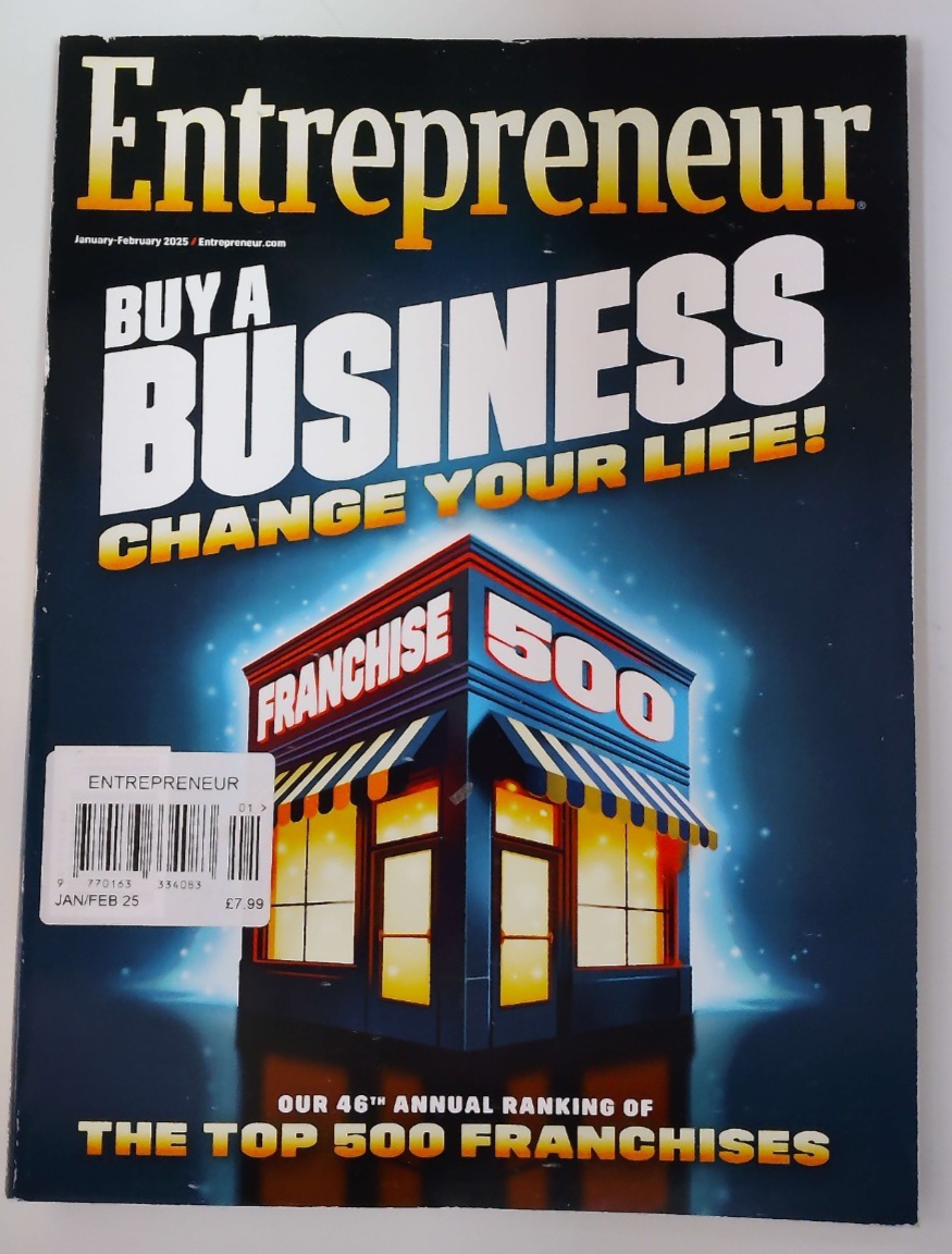 Entrepreneur UK magazine Jan/Feb 2025 Top 500 Franchises, annual ranking