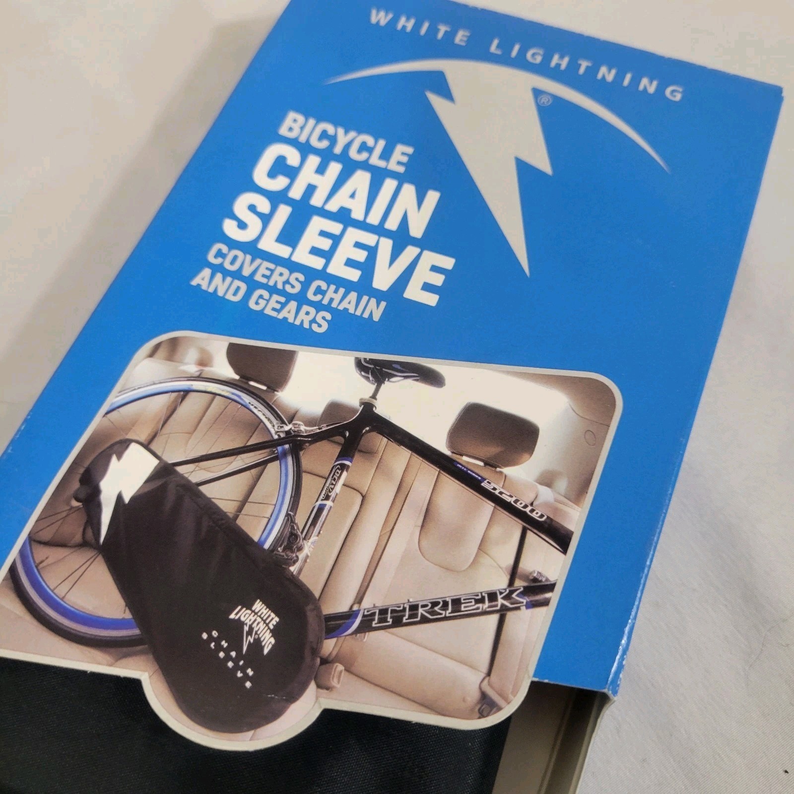 White Lightning Chain Sleeve Bicycle Drivetrain Gear Cover Transport Protector