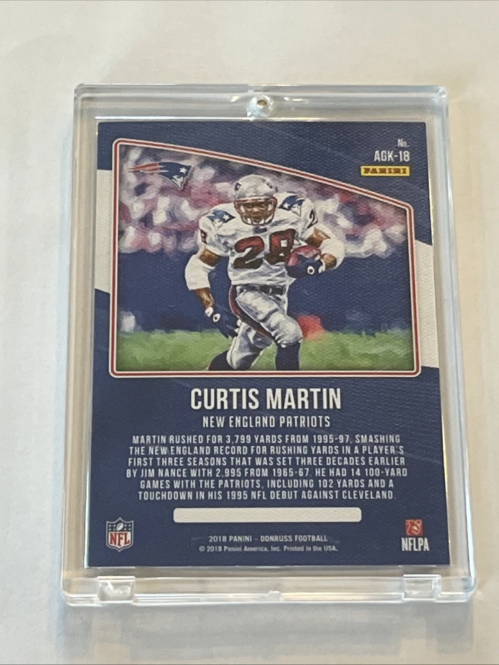 2018 Donruss Studio Series Gridiron Kings Curtis Martin 087/100 #AGK-18 - Image 2 of 2