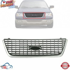 New Front Chrome Grille Assembly Plastic For 2003-2006 Ford Expedition Fo1200400
