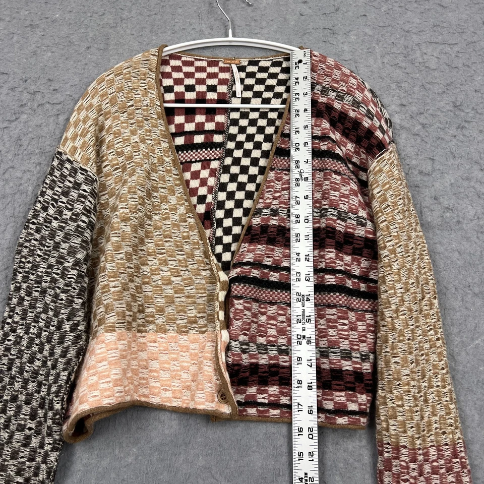 Top Free People Para Mujer Pequeño Conjunto Listo Go Cardi Toffee Combo Botón Suéter Top Foto 3 de 4