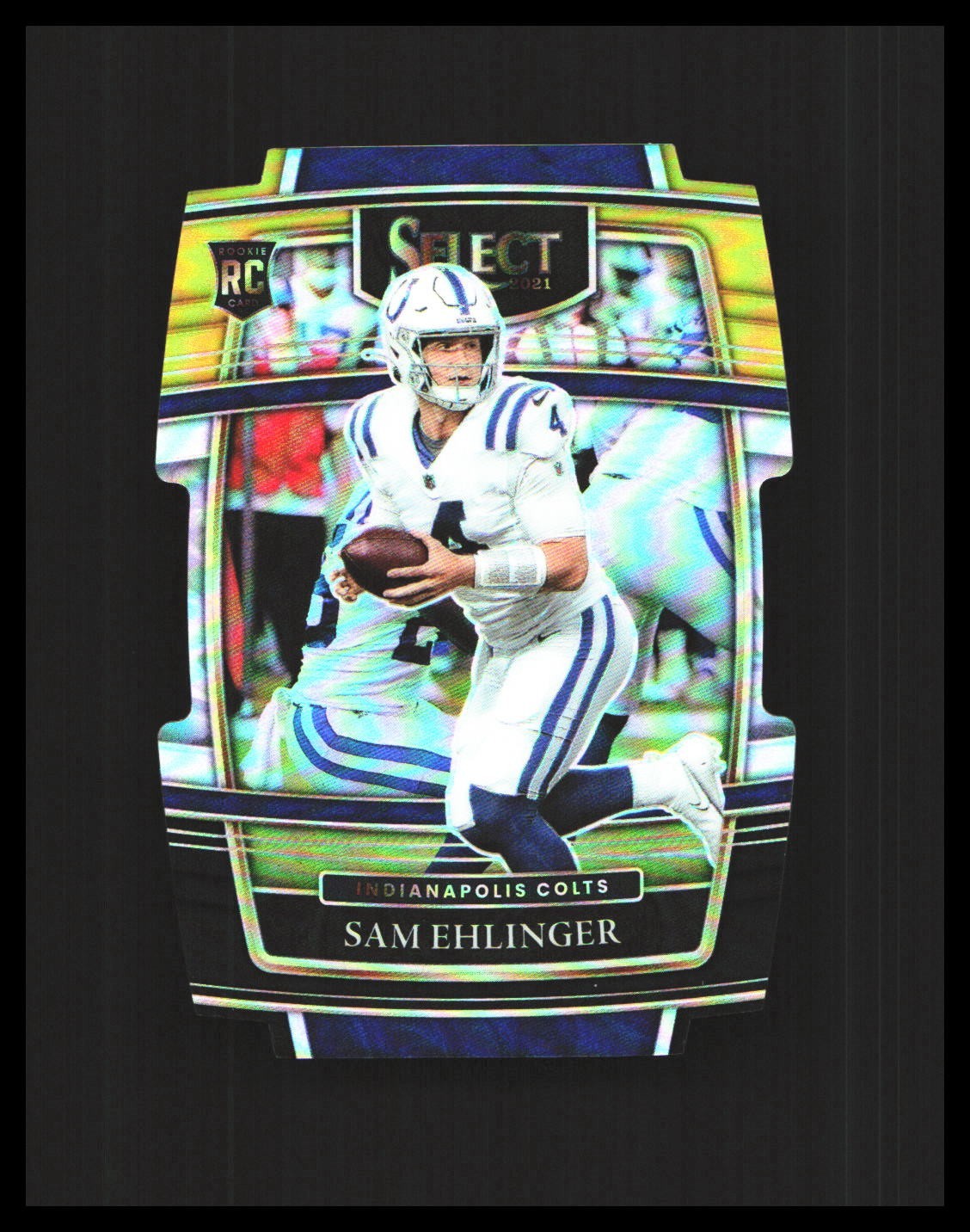 2021 Sam Ehlinger - Panini Select #98 Red & Blue Prizm Die-Cut - S1B4R1L1C31