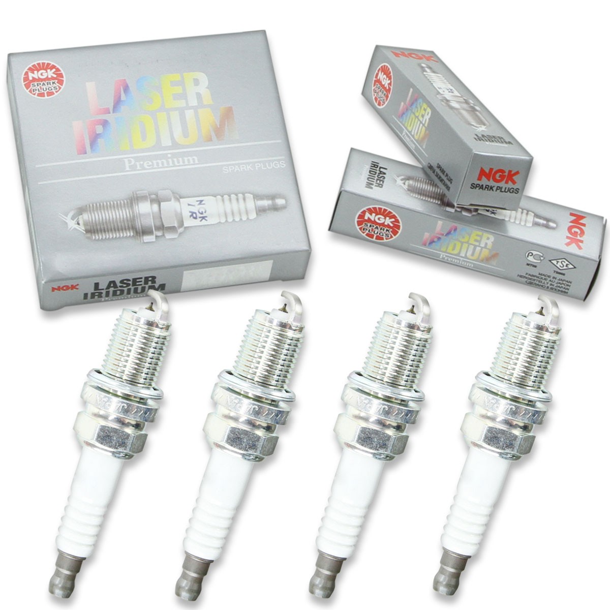 4 pcs NGK Laser Iridium Spark Plugs for 1991-1998 Nissan 240SX 2.4L  2.4L L4 sc