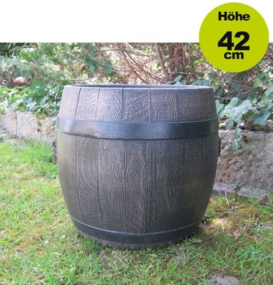 Blumenkübel ''Barrel'' Pflanztopf Blumentopf Pflanzgefäß Topf Gr.L 40 cm x 42 cm