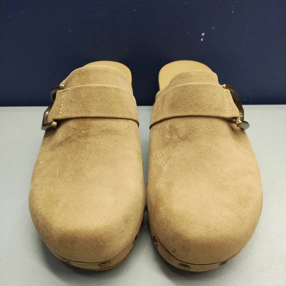 Andiamo Agermaine Clogs Womens US 9.5 Wide Brown Synthetic Wedge Cork Slip On - Image 2 of 4