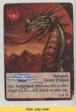 1994 Spellfire: Master the Magic First Edition Neirgral Green Dragon #5 READ 0b5