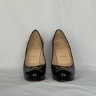 Vintage Christian Louboutin Black Patent Leather Platform Pump Red Sole US 8.5 — photo 6