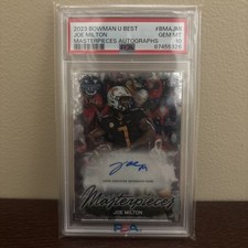 2023 Bowman U Best Joe Milton Masterpieces Auto /75 PSA 10 GEM MINT 