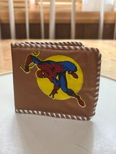 VINTAGE 1978 SPIDERMAN KIDS WALLET TAN SMALL CHILD'S MARVEL COMICS