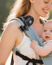 Mini Baby Fan with Clip for Carrier/Baby Car Seat/Bassinet, 3-Speed Portable ...