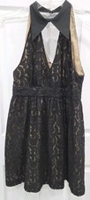 Anna Sui for Target Black Lace Halter Dress Bow Neckline Women’s Size 11