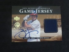 2001 Upper Deck Evolve Andruw Jones Atlanta Braves Autograph Game Jersey /50  
