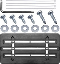 Universal Waterproof Front License Plate Bracket Holder - Adjustable Mounting