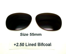 Replacement BIFOCAL Lenses for RB 2132 size 55 New Wayfarer Brown Polar 2.50