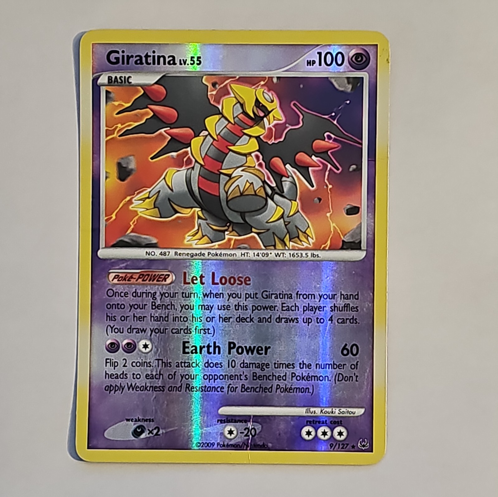 Pokemon - Platinum - Giratina Lv. 55 Reverse Holo - 2009 9/127 - MP
