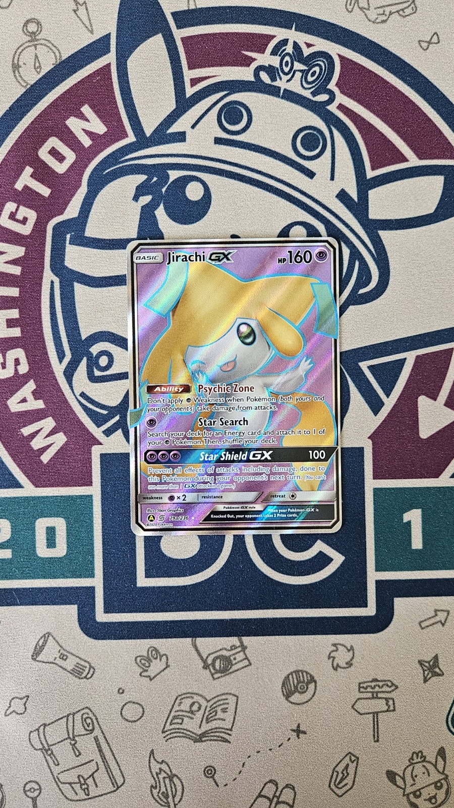 Jirachi GX 79a/236 Black Star Promo Full Art Pokemon Card - Near Mint