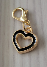 Black Heart  Charm  Zipper Decoration  Lobster Claw Clasp  Keychain