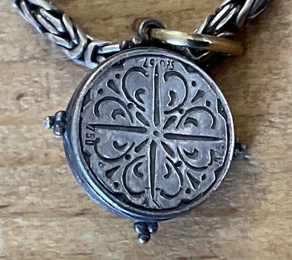 Konstantino Sterling Silver & 18K Gold Necklace with Peridot Pendant - Image 3 of 3