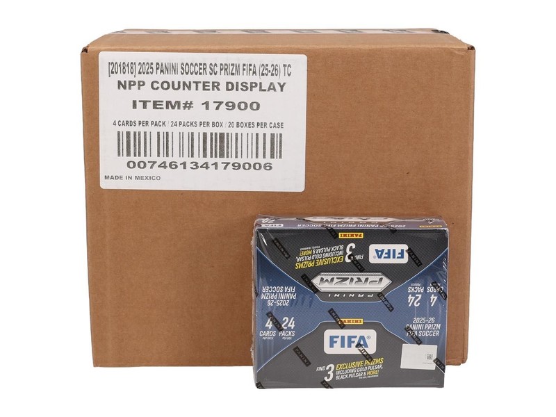 2025-26 Panini Prizm FIFA Soccer Factory Sealed Retail 20 Box Case