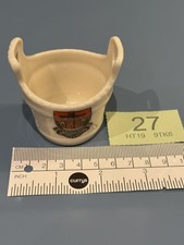 W H GOSS CRESTED CHINA MODEL OF NORWEGIAN BUCKET  WITH FOLKSTONE CREST