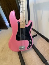 Westfield Precision Bass Guitar 4 String Pink Maple Neck with Gig Bag