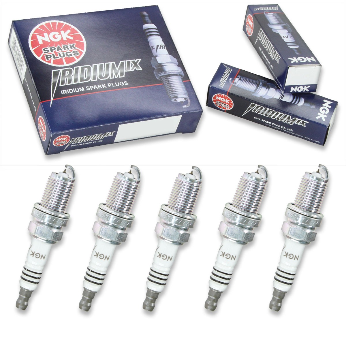 5 pcs NGK Iridium IX Spark Plugs for 1993-1997 Volvo 850 2.3L 2.4L  2.3L ba