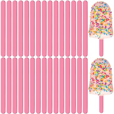 30 Pieces Acrylic Reusable Cakesicle Sticks Cake Pop Mold Mirror Ice Pop Stic...