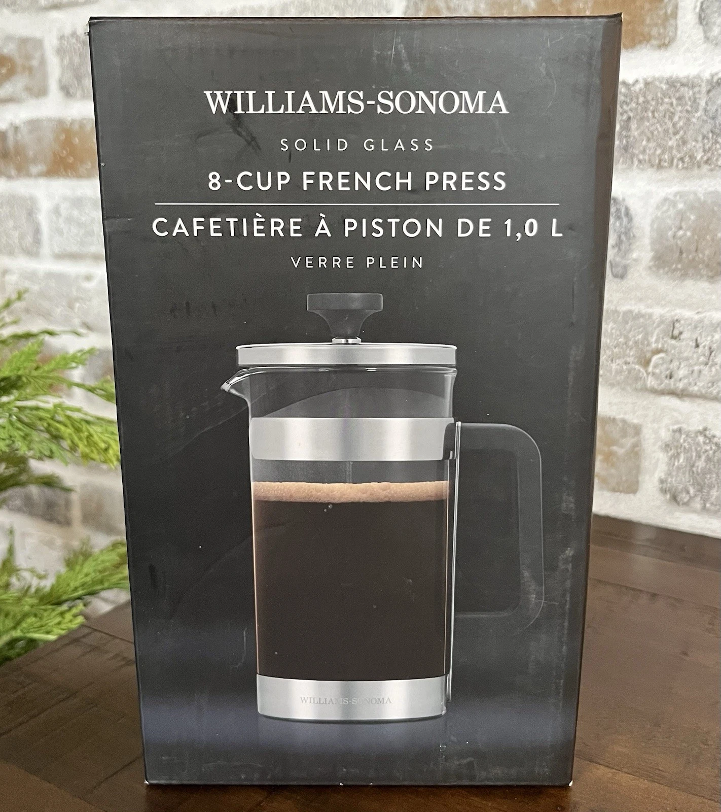 Williams-Sonoma Solid Glass 8 Cup French press NEW IN BOX
Opens in a new window or tab