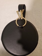 Tara Zadeh Azar Leather Clutch Black  Retail $570 Made In Spain