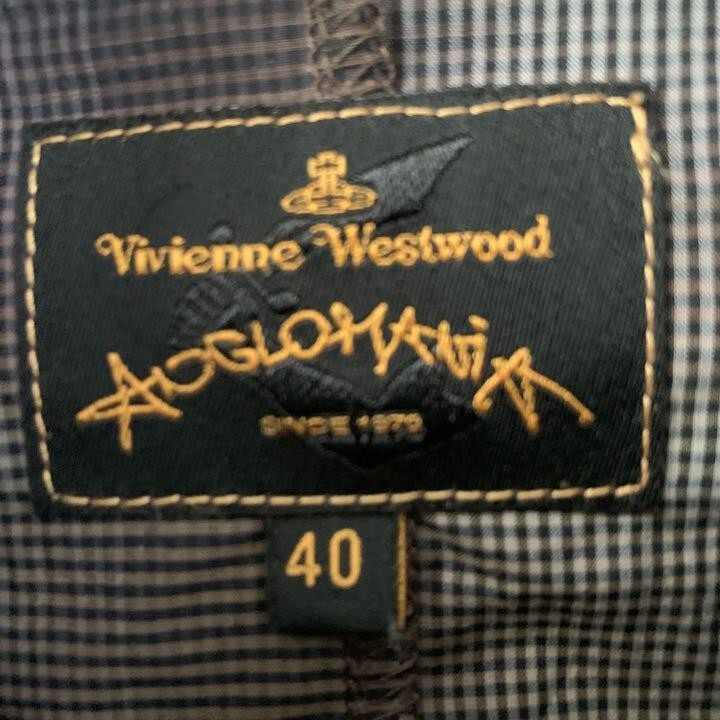 Vivienne Westwood Blouse Anglomania Bow Tie Size 40 Plaid Vivienne Westwood Blouse Anglomania Bow Tie Size 40 Plaid