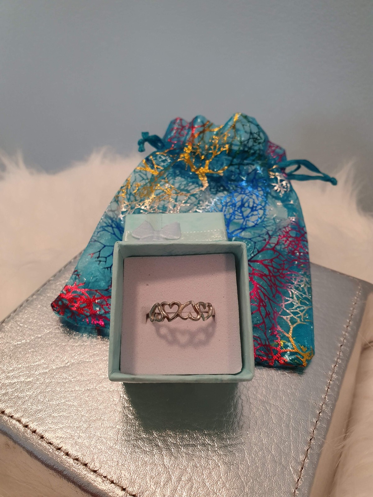 Dancing Hearts Ring (Sterling Silver) - image 8