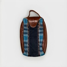 Steurer & Jacoby Tartan And Leather Shoes Bag Made In USA