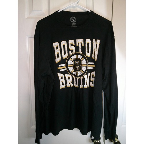Vintage 47 Brand Boston Bruins Long Sleeve T-Shirt NHL Hockey Graphic XL