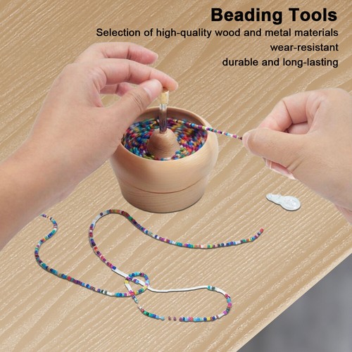 Stringing Wooden Crafting Kit Bracelet Making DIY Beads Kit for Jewelry Making I - Photo 11/14