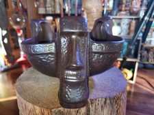 Trader Vics Easter Island Moai Tiki Bowl Scor...