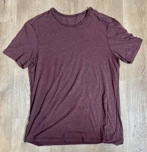 Lululemon Shirt Herren Small 5 Jahre Basic Kurzarm Burgund Sportlich