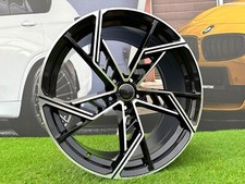 4 x 20 Inch 5x112 ABT Style Black Polished Wheels: Fits For Audi A4 A5 A6 A8