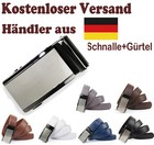 Herren Automatikgürtel Kunstledergürtel mit Silbergraue Automatikschnalle